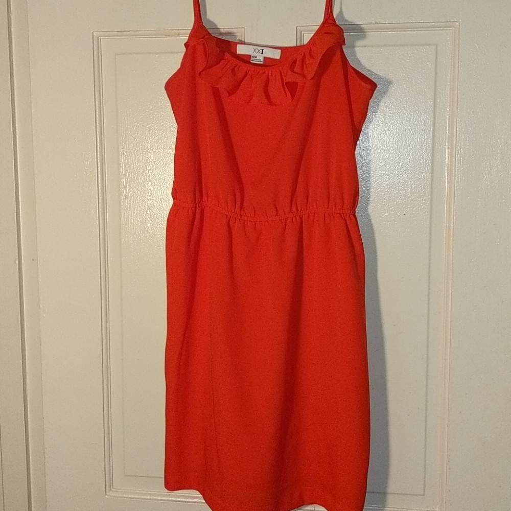 Short tangerine dress